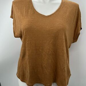 Rachel Zoe linen XL T-shirt copper